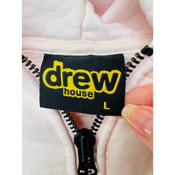 Drew House Zip Hoodie Light Pink Men’s US L Dino Graphic - Picture 7 of 11